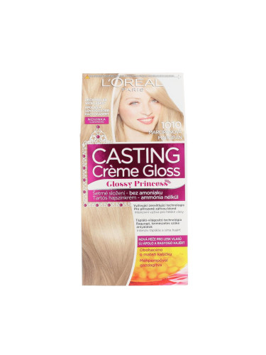 L'Oréal Paris Casting Creme Gloss Glossy Princess Боя за коса за жени 48 ml Нюанс 1010 Light Iced Blonde увредена кутия