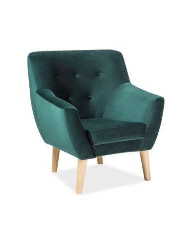 Кадифено кресло - зелено Bluvel 78