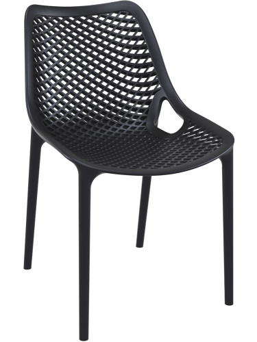 Пластмасов градински стол 50/60/80см- полипропилен, черен