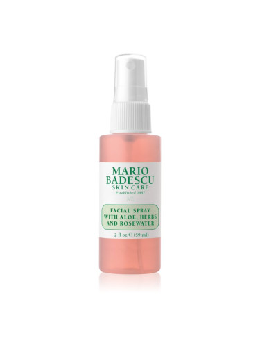 Mario Badescu Facial Spray with Aloe, Herbs and Rosewater тонизираща мълга за лице за освежаване и хидратация 59 мл.