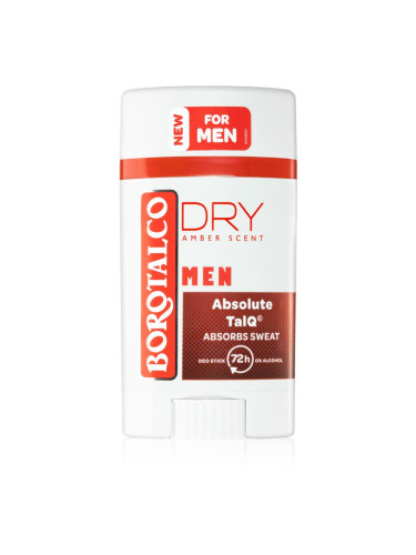 Borotalco MEN Dry дезодорант стик 72 ч. за мъже Amber Scent 40 мл.