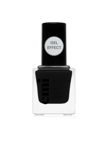 emi E.MiLac Gel Effect Ultra Strong лак за нокти с гел ефект без използване на UV/LED лампа цвят Little Black Dress #050 9 мл.