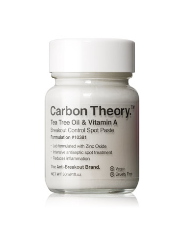 Carbon Theory Tea Tree Oil & Vitamin A локална грижа против акне 30 мл.