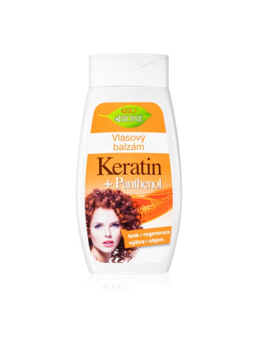 Bione Cosmetics Keratin + Panthenol регенериращ балсам За коса 260 мл.