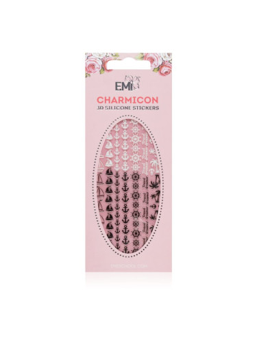 emi Charmicon Cruise Black/White Стикери за нокти 3D #50 1 бр.