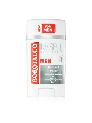 Borotalco MEN Invisible дезодорант рол-он против бели и жълти петна за мъже аромати Musk Scent 40 мл.