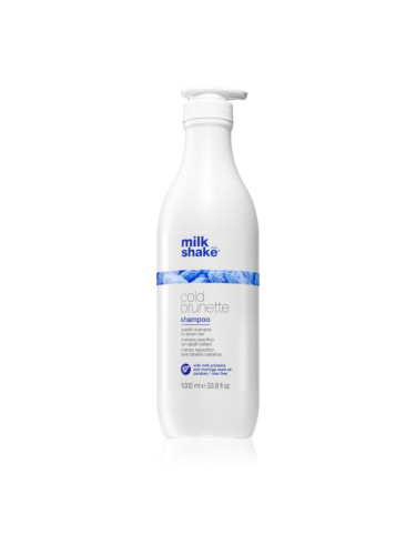milk_shake® Cold Brunette Shampoo шампоан, неутрализиращ жълтите нюанси за коса с кафяви нюанси 1000 мл.
