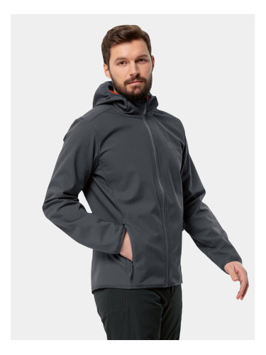 Jack Wolfskin Яке softshell Bornberg Hoody 1307471 Черен Regular Fit