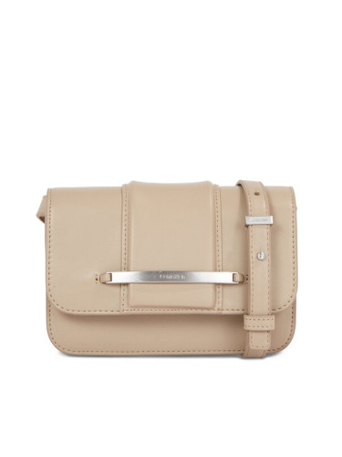 Calvin Klein Дамска чанта Bar Hardware Crossbody K60K611078 Бежов