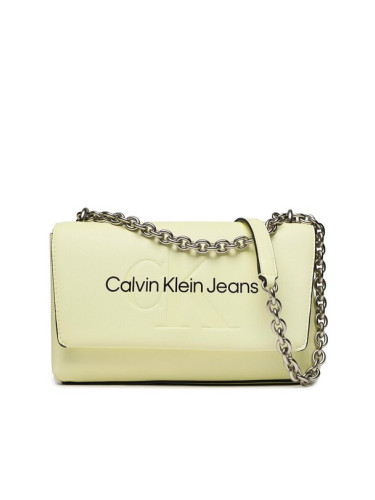 Calvin Klein Jeans Дамска чанта Sculpted Ew Flap Conv25 Mono K60K607198 Жълт