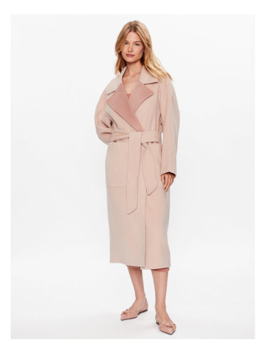 Calvin Klein Вълнено палто K20K205855 Розов Regular Fit