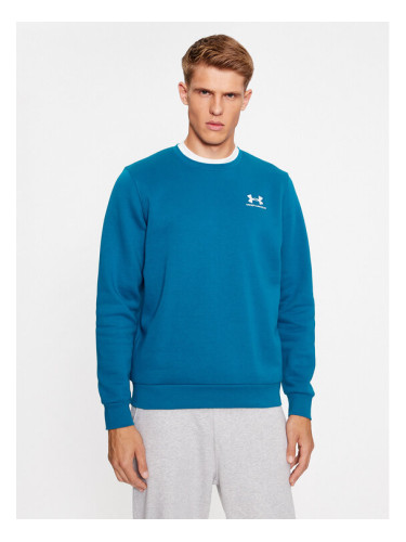 Under Armour Суитшърт Ua Essential Fleece Crew 1374250 Син Loose Fit