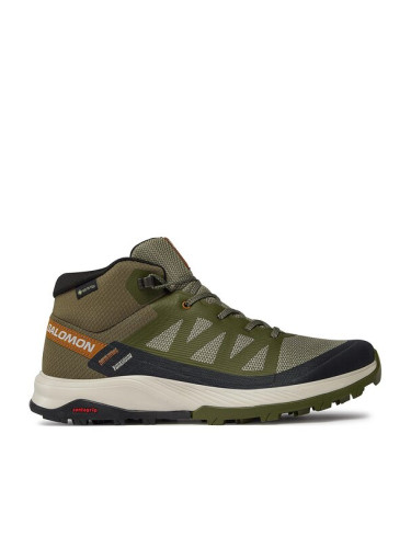 Salomon Туристически Outrise Mid GORE-TEX L47143600 Каки