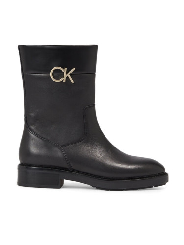 Calvin Klein Боти Rubber Sole Ankle Boot W/Hw HW0HW01703 Черен