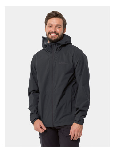 Jack Wolfskin Яке за дъжд Elsberg 2.5L Jkt 1115881 Черен Regular Fit