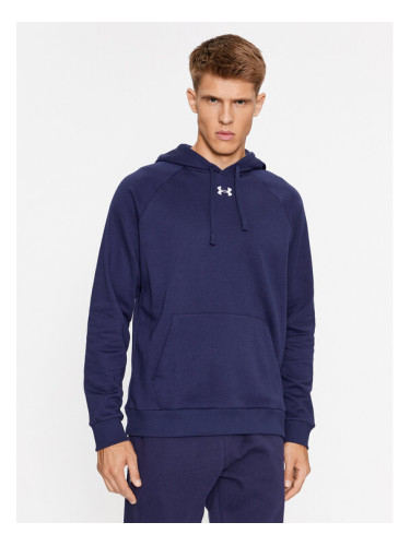 Under Armour Суитшърт Ua Rival Fleece Hoodie 1379757 Тъмносин Loose Fit