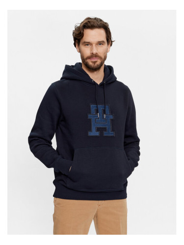 Tommy Hilfiger Суитшърт Monogram Applique MW0MW32702 Тъмносин Regular Fit