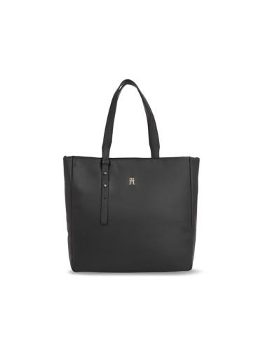 Tommy Hilfiger Дамска чанта Th Soft Tote AW0AW15527 Черен