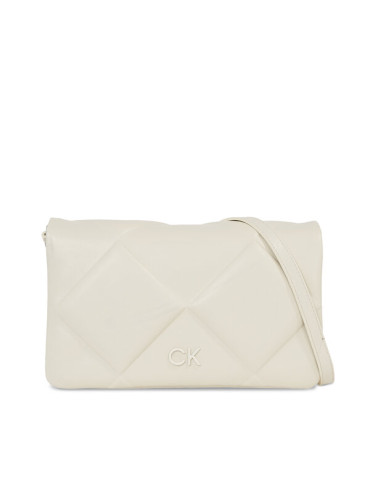 Calvin Klein Дамска чанта Re-Lock Quilt Shoulder Bag K60K611021 Бял