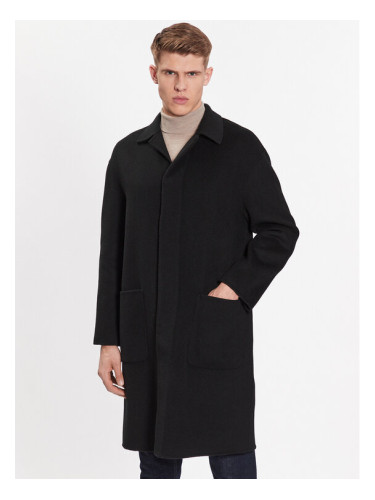 Calvin Klein Вълнено палто K10K111601 Черен Regular Fit