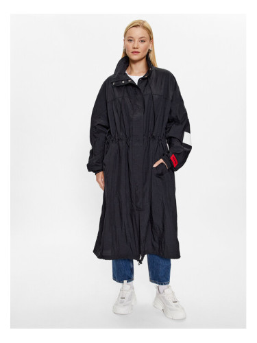 HUGO Преходно палто Felicia-1 50495052 Черен Relaxed Fit