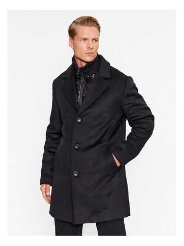 Guess Вълнено палто M3BL35 WFPB0 Черен Regular Fit