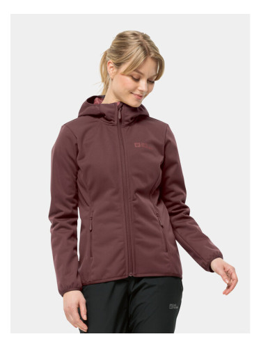 Jack Wolfskin Яке softshell Windhain Hoody 1307481 Бордо Regular Fit