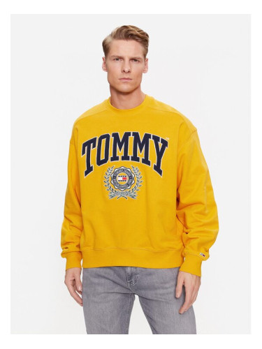 Tommy Jeans Суитшърт College Graphic DM0DM16804 Жълт Boxy Fit