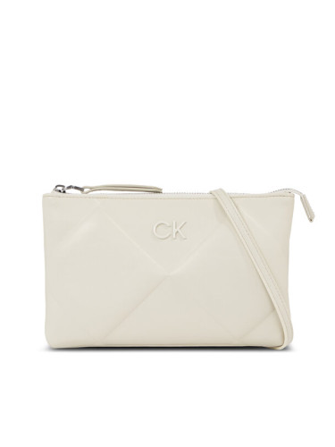 Calvin Klein Дамска чанта Re-Lock Quilt Crossbody K60K611042 Бял