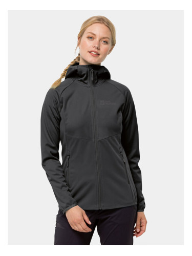 Jack Wolfskin Яке softshell Go Hike Softshell 1306862 Черен Regular Fit