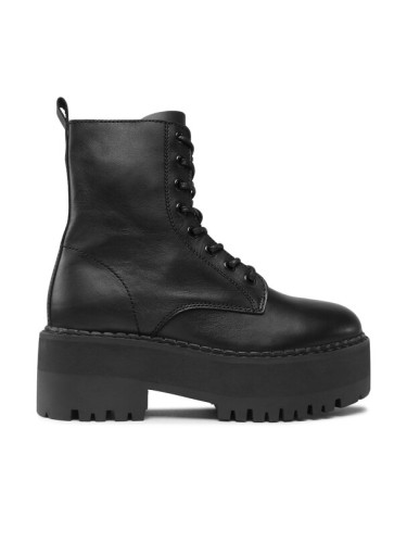 Tommy Jeans Боти Tjw Boot Zip Up EN0EN02305 Черен
