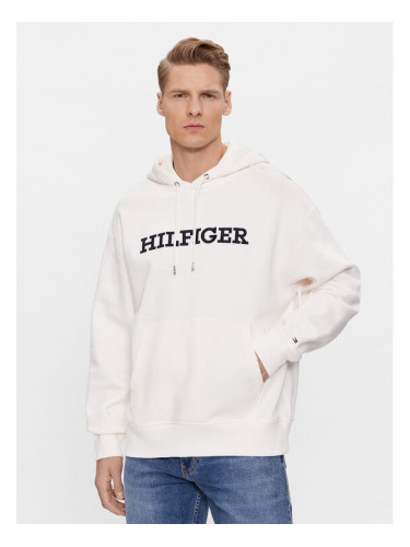 Tommy Hilfiger Суитшърт Monotype Embro MW0MW33062 Бял Regular Fit