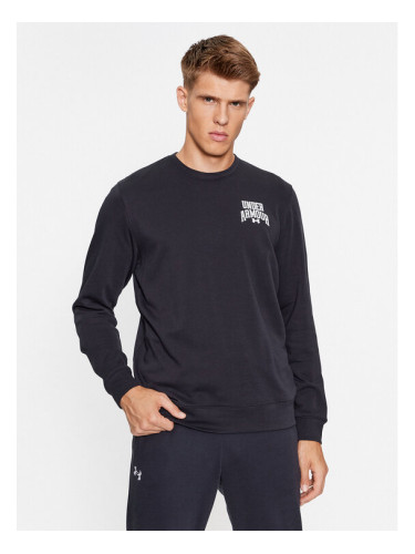 Under Armour Суитшърт Ua Rival Terry Graphic Crew 1379764 Черен Loose Fit