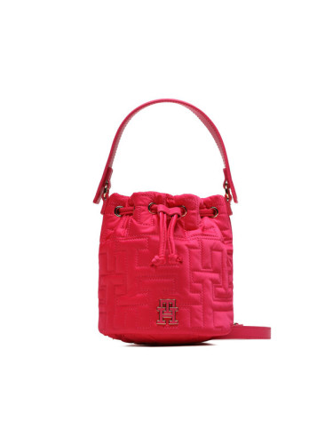 Tommy Hilfiger Дамска чанта Tj Chic Nylon Bucket AW0AW14864 Розов