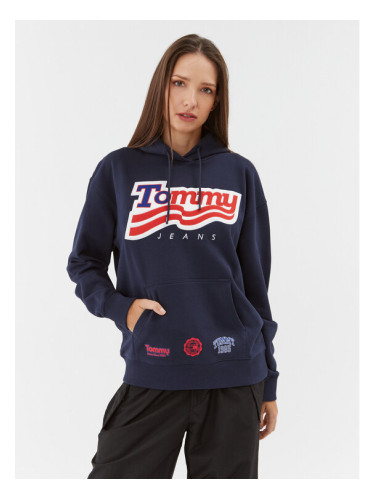 Tommy Jeans Суитшърт DW0DW17689 Тъмносин Relaxed Fit