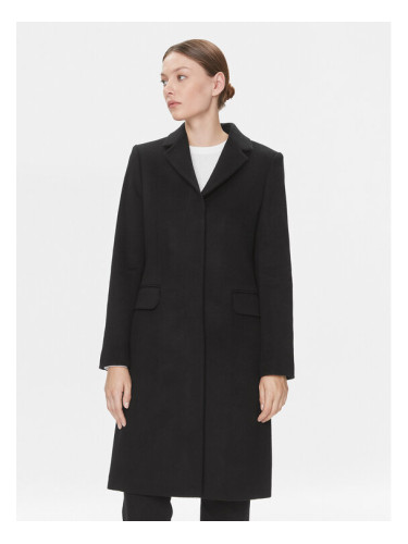 Calvin Klein Вълнено палто Essential K20K206877 Черен Regular Fit
