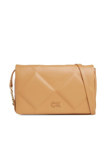 Calvin Klein Дамска чанта Re-Lock Quilt Shoulder Bag K60K611021 Кафяв