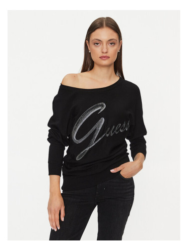 Guess Пуловер W3BR25 Z2NQ2 Черен Regular Fit