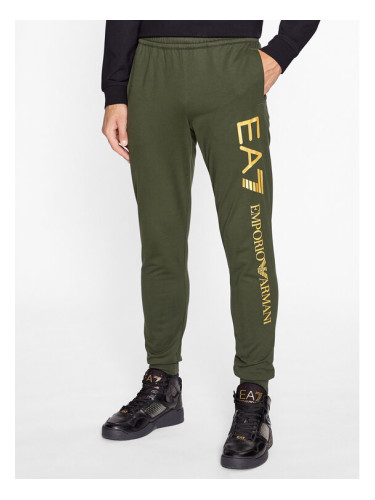 EA7 Emporio Armani Долнище анцуг 8NPPC3 PJ05Z 0845 Зелен Regular Fit