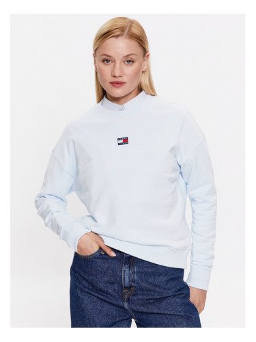 Tommy Jeans Суитшърт DW0DW16138 Светлосиньо Boxy Fit