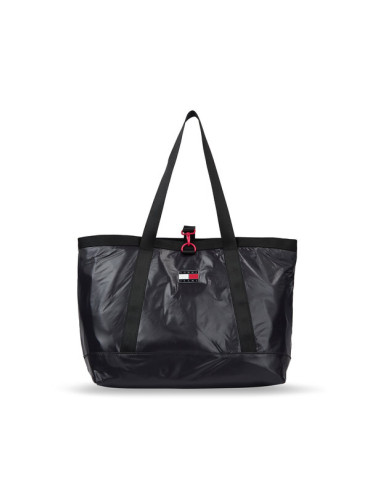 Tommy Jeans Дамска чанта Tjw Black Ink Tote AW0AW15402 Черен