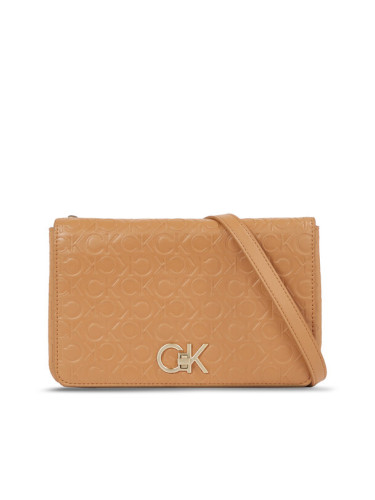 Calvin Klein Дамска чанта Re-Lock Double Gusett Xbody-Emb K60K611532 Кафяв