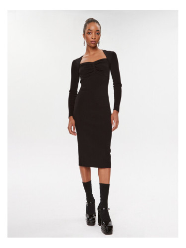 KARL LAGERFELD Плетена рокля 235W1312 Черен Slim Fit