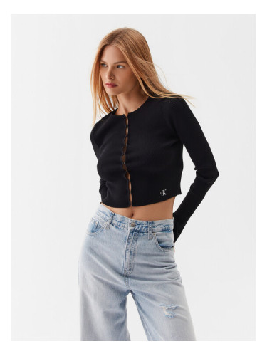 Calvin Klein Jeans Кардиган J20J221349 Черен Slim Fit