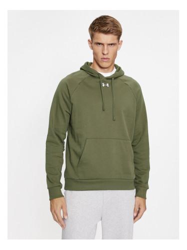 Under Armour Суитшърт Ua Rival Fleece Hoodie 1379757 Каки Loose Fit