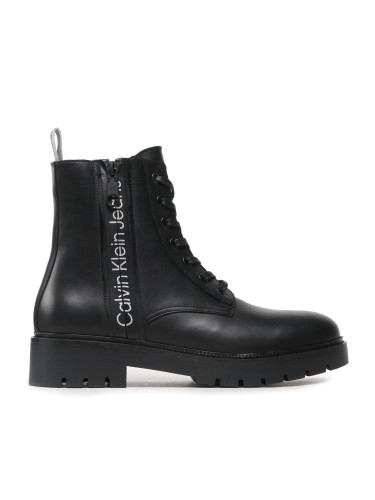 Ботуши Calvin Klein Jeans Combat Mid Laceup Boot W Zip YM0YM00262 Черен