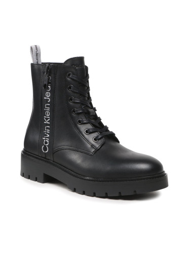 Ботуши Calvin Klein Jeans Combat Mid Laceup Boot W Zip YM0YM00262 Черен