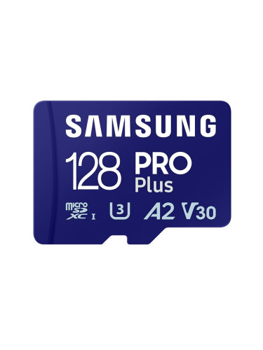 Памет Samsung 128GB micro SD Card PRO Plus with Adapter, UHS-I, Read 1