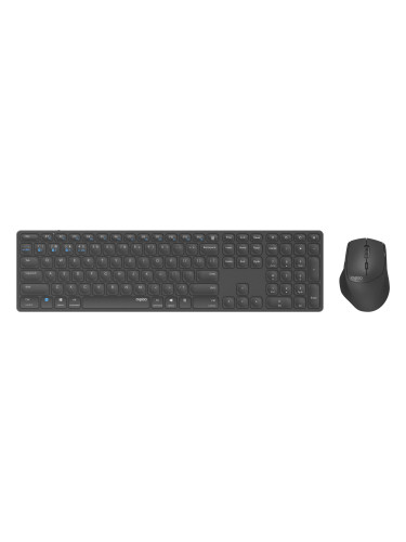 Комплект клавиатура и мишка RAPOO 9800M, Multi mode, Bluetooth, 2.4Ghz