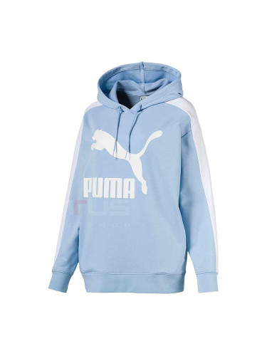 ДАМСКО ГОРНИЩЕ PUMA CLASSICS LOGO T7 HOODY BLUE